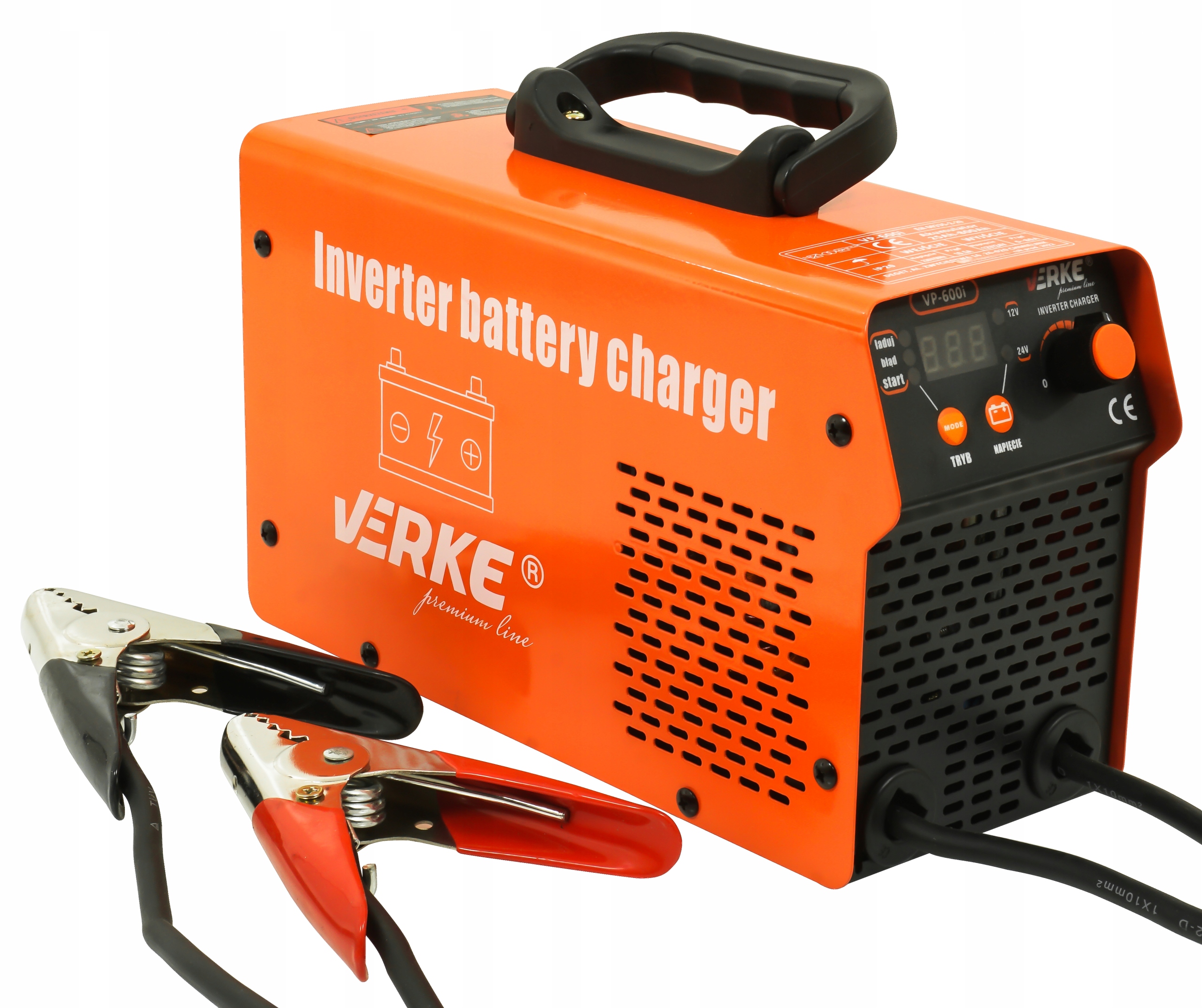 PROSTOWNIK INWERTOROWY Z ROZRUCHEM ŁADOWARKA DO AKUMULATORÓW 12V 24V 80A Marka Verke