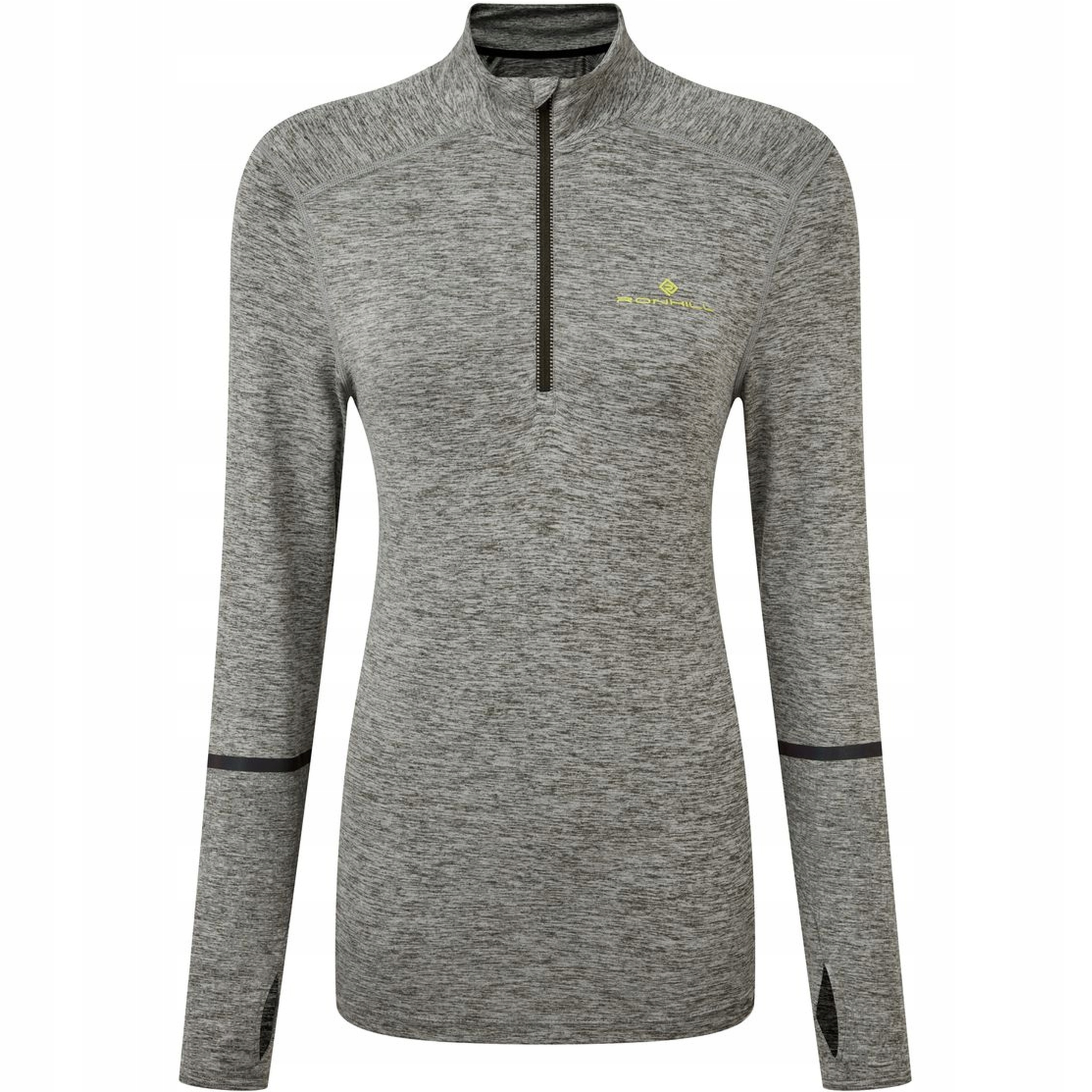 Bluza do Biegania Ronhill Sportowa Damska Life Nightrunner 1/2 Zip Szara S