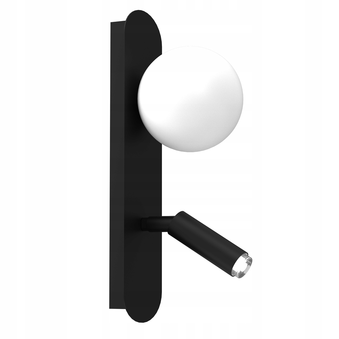 Nástěnné svítidlo Lampa Sirio Nastavitelné Černé Skleněné Stínidlo 2xG9 Lampa do pokoje