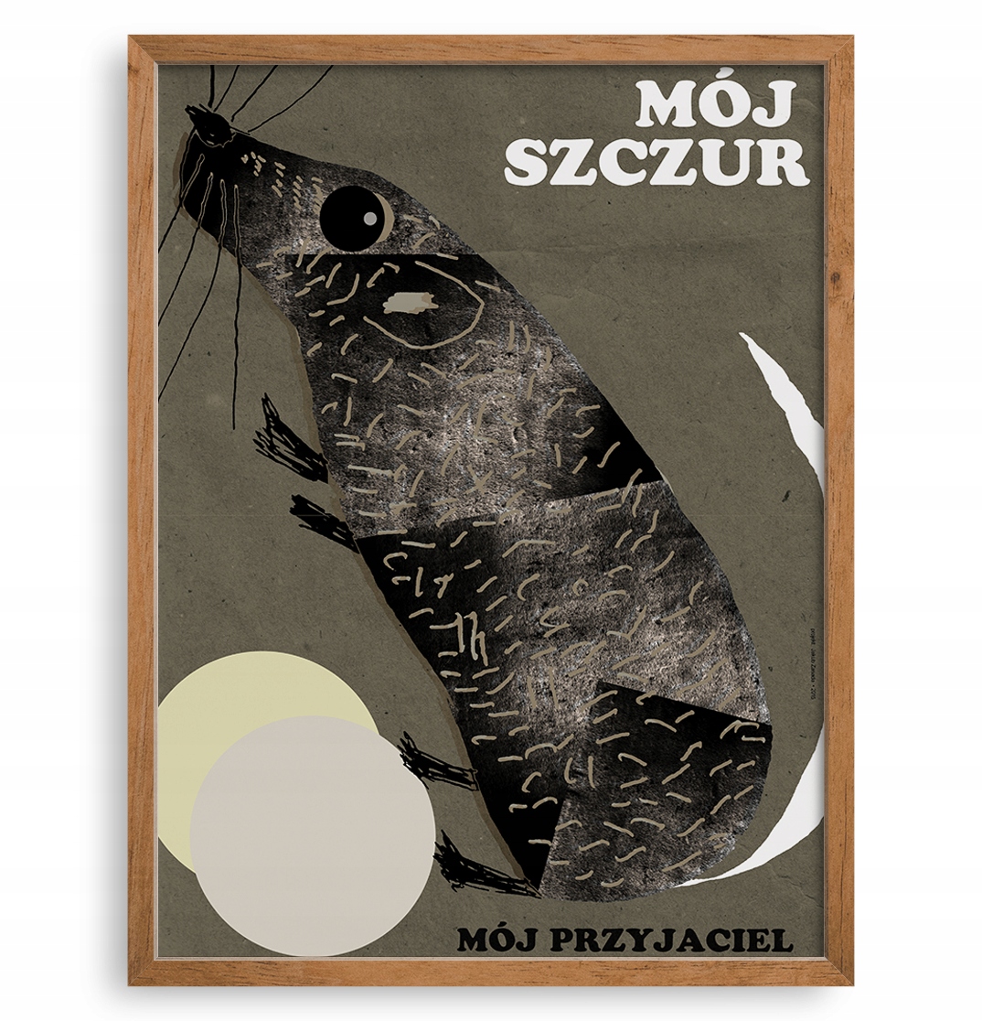 

Mały Plakat Grafika, Obrazek Na Ścianę, Mój Szczur