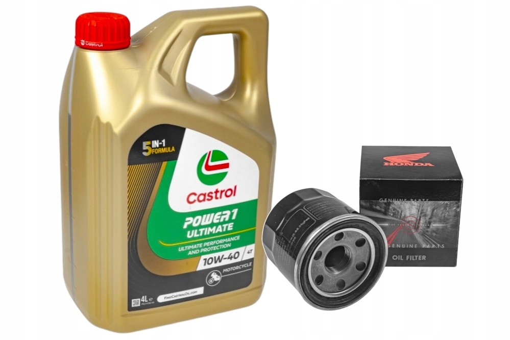 Sada, olejový filter 15410MCJ505 motorový olej Castrol Ultimate 4T 10W40