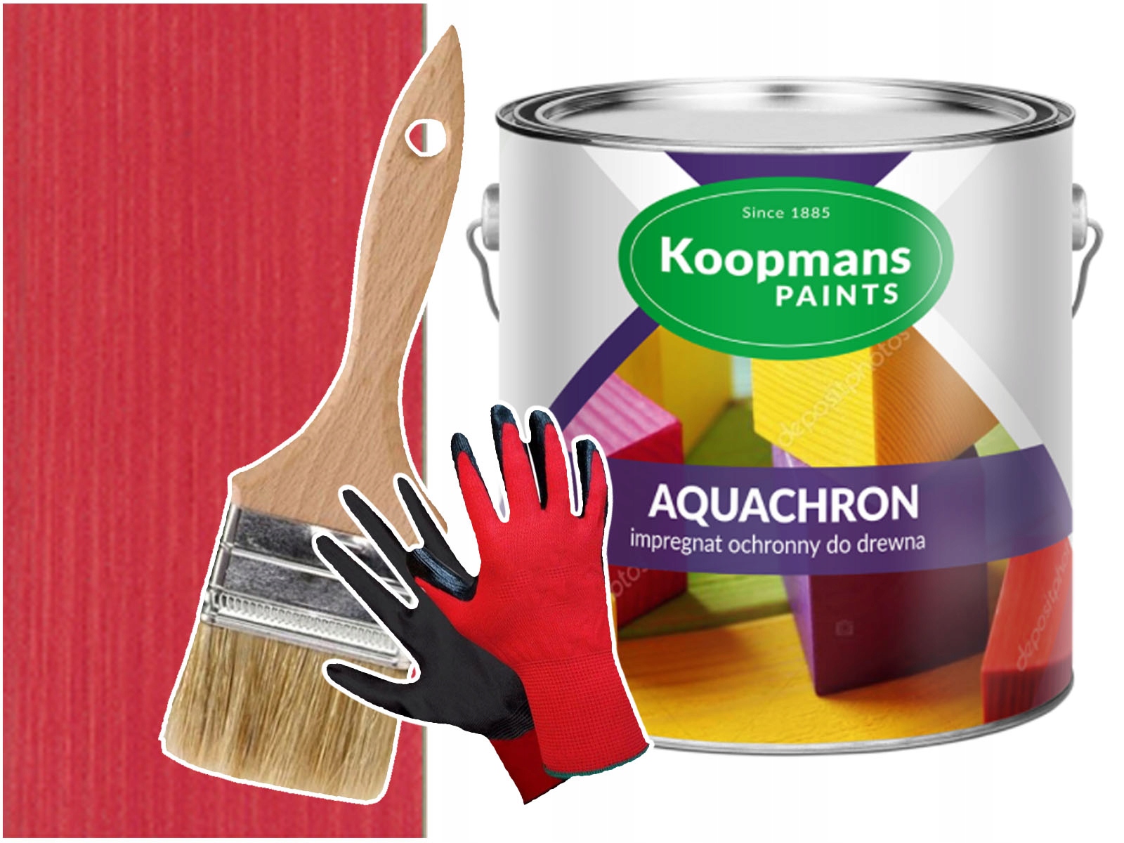 Barva na hračky dětských hřišť Červená 2,5L