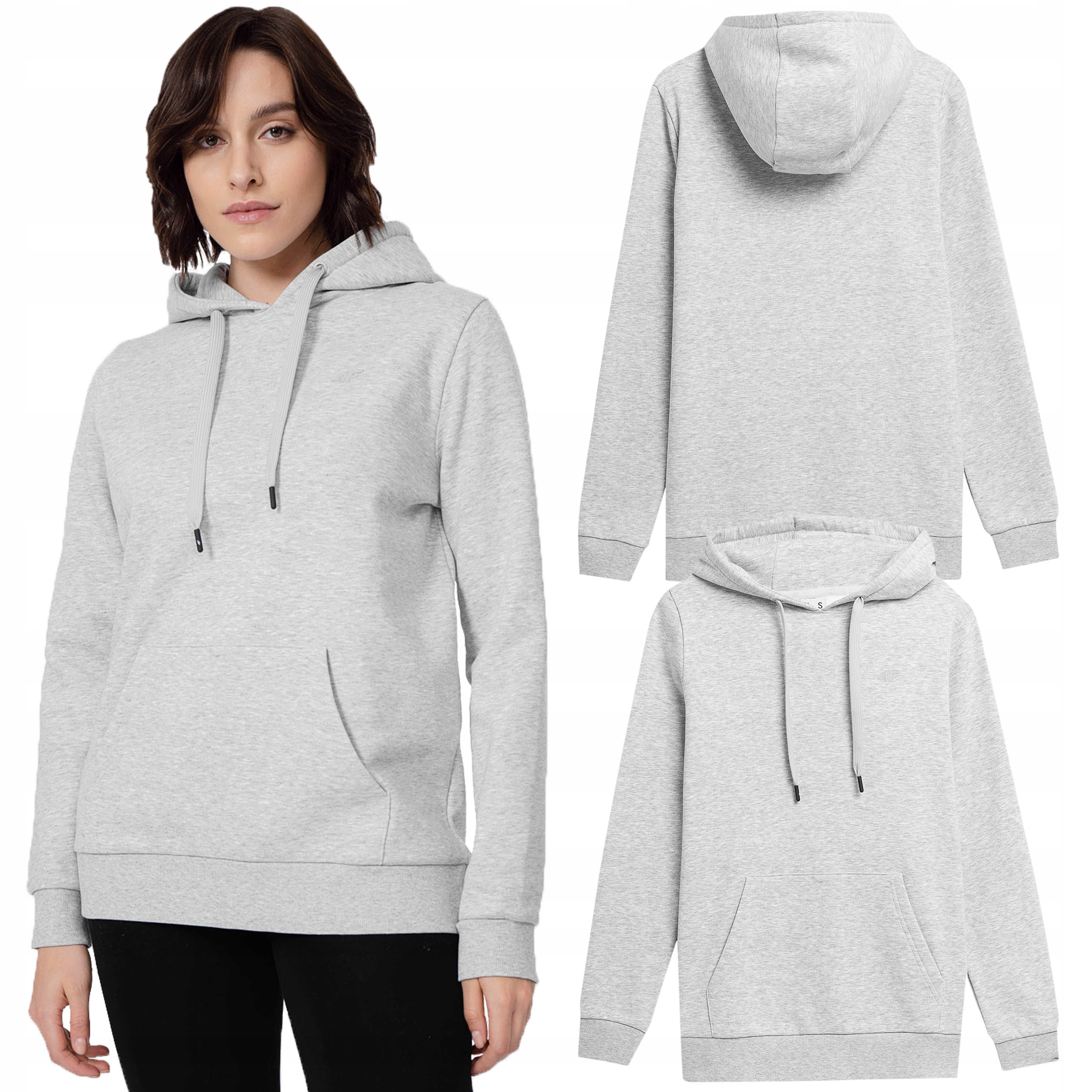 

Bluza Damska 4F z Kapturem Kangurka Bawełna Dres