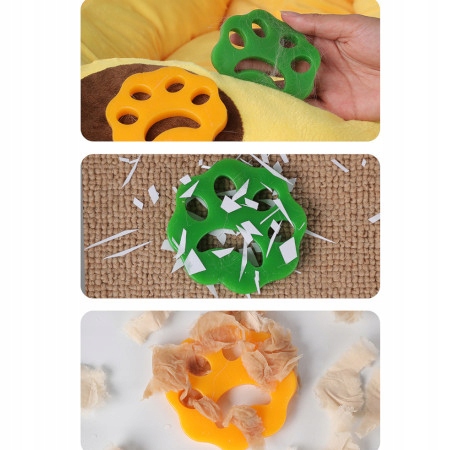 2xŁAPKA DO PRALKI USUWANIE SIERŚCI ZWIERZĄT PRANIA UBRAŃ CZYŚCIK PSA KOTA Średnica 8.5 cm