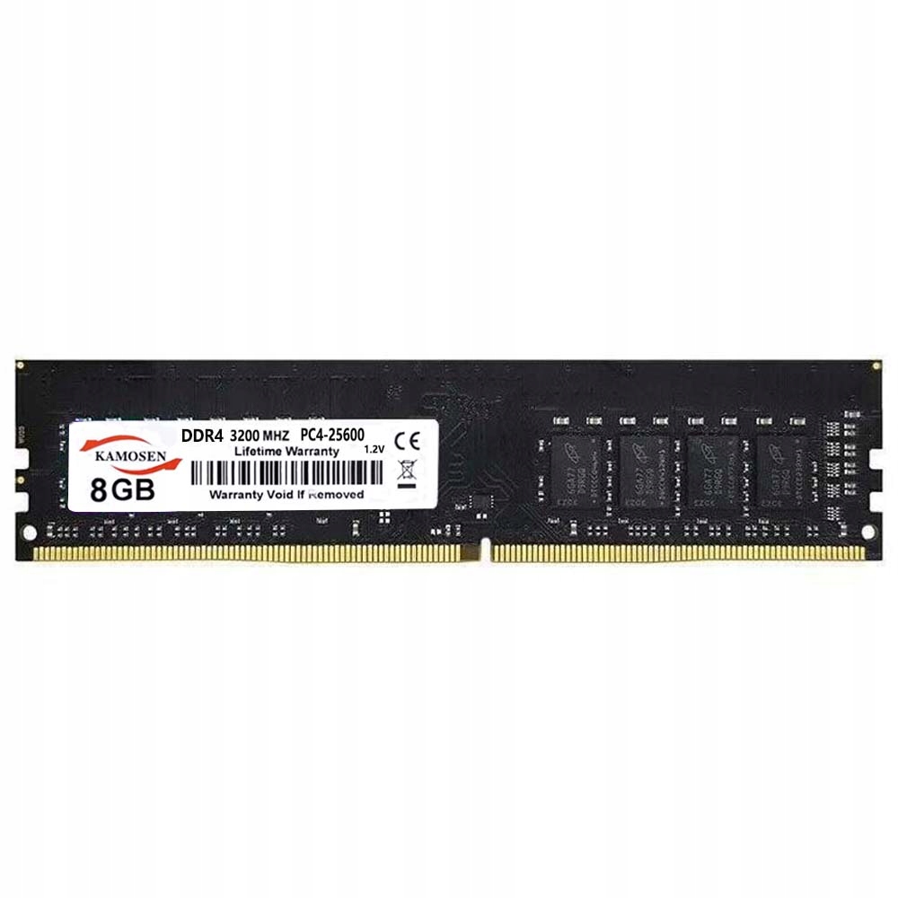 Paměť Ram Gamer DDR4 8GB 1X8GB 3200MHZ Stolní počítač 288pinová 1,2V Černá