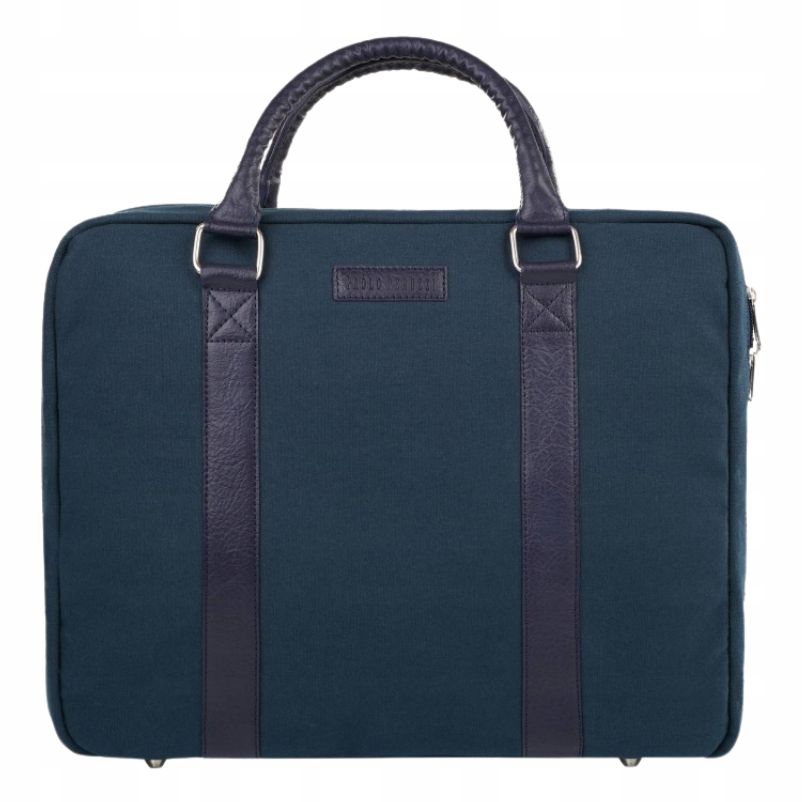 Pánská taška Canvas Veganská kůže na Notebook Paolo Peruzzi, modrá