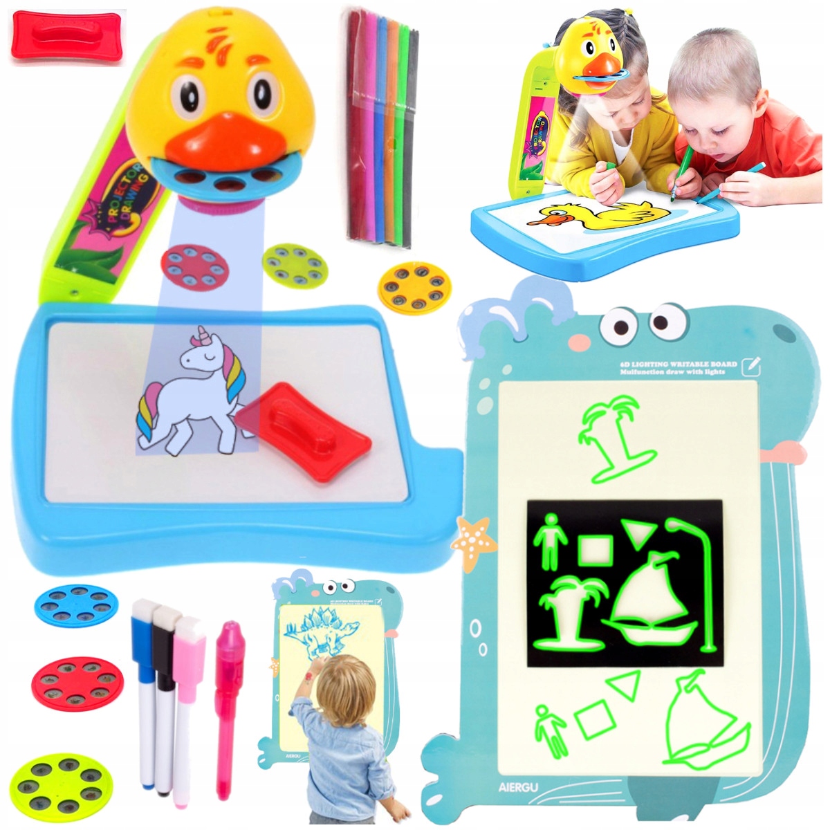 Projektor RZUTNIK + TABLICA do malowania ŚWIATŁEM Stan opakowania oryginalne