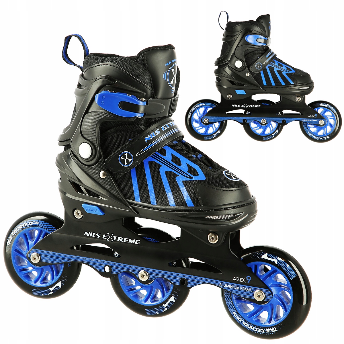 Brusle 2V1 29-33 Slalomové, Nastavitelné, 100 mm, Kaučukové