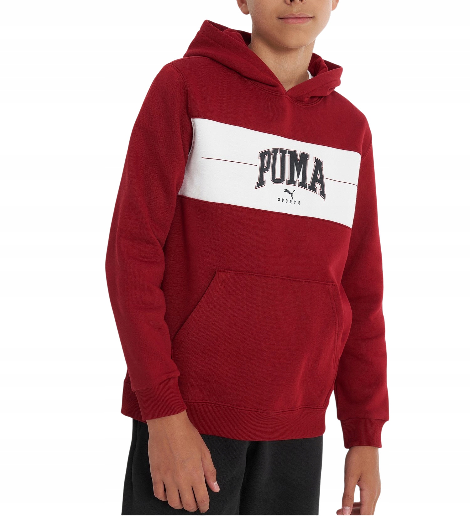 Bluza dziecięca dla chłopca Puma sportowa dresowa kaptur bawełna r. 176