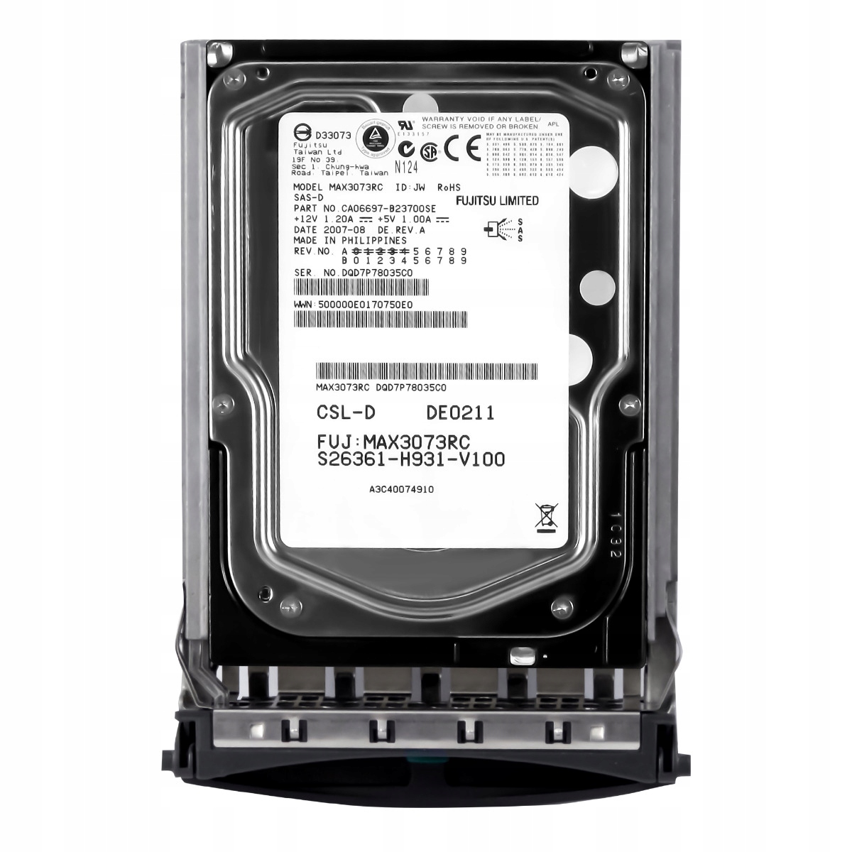 Fujitsu A3C40074910 73GB 15K 16MB SAS-1 3.5'' MAX3073RC