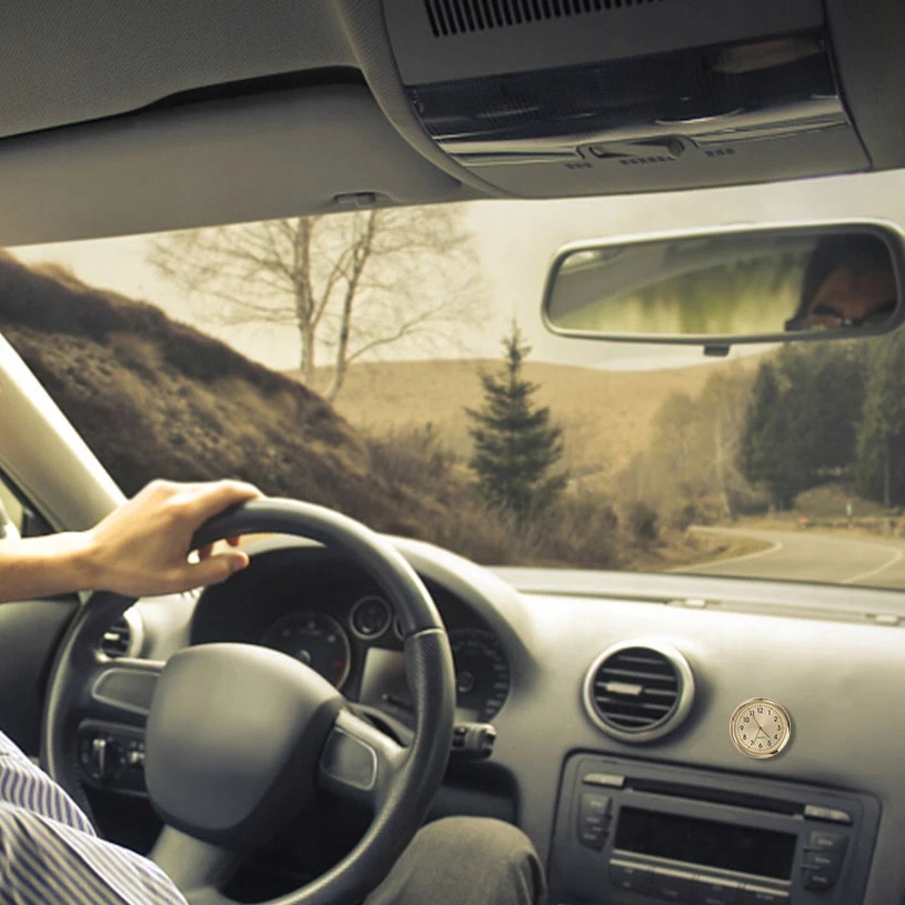 Zegarek do Auta Dekoracyjny Kwarc QUARTZ - Samochodowy Złoty Golden + Klips Marka Quartz