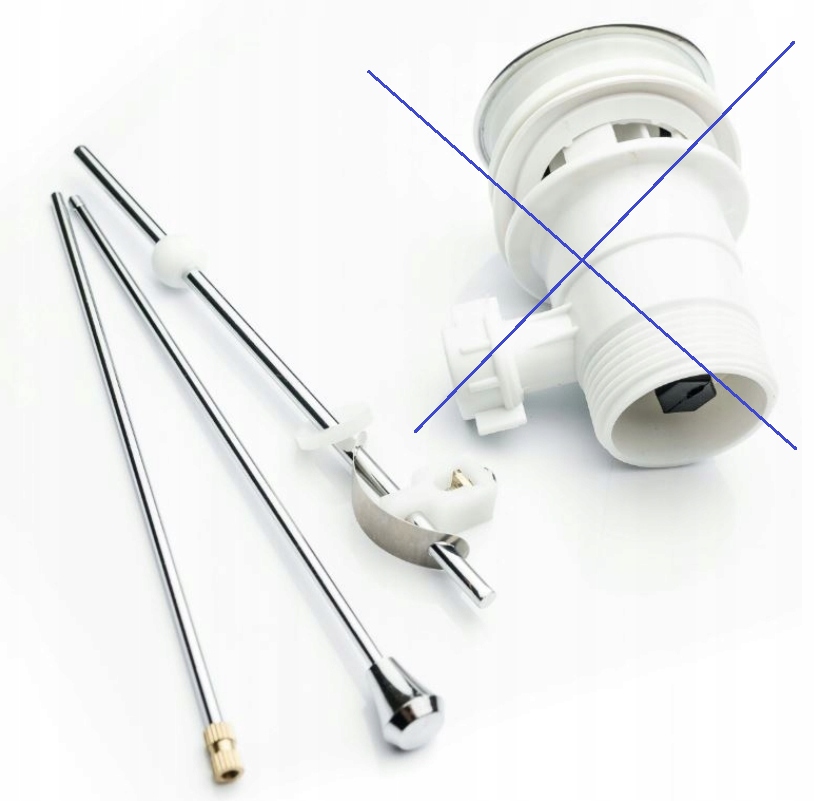 PRĘTY DO SYFONU AUTOMATYCZNEGO UMYWALKI druty bez spustu