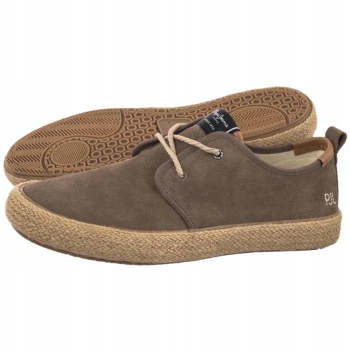 Pánské boty Espadrilky Pepe Jeans Port Casual Beige PMS100007 Hnědé