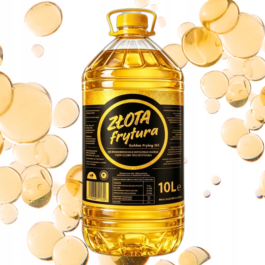 Frytura Złota Słonecznikowa 10 l Bez Oleju Palmowego wielokrotne smażenie