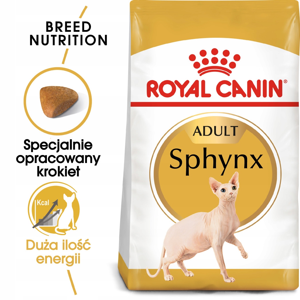 Royal Canin Sphynx Adult 10kg Karma Sucha Dla Kotów Dorosłych Rasy Sfinks