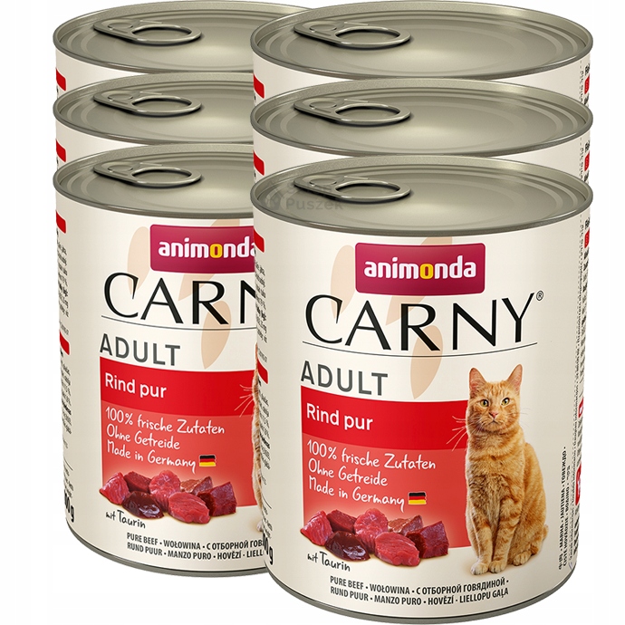 Levně Animonda Kot Carny Adult Hovězí konzerva 6 x 800 g