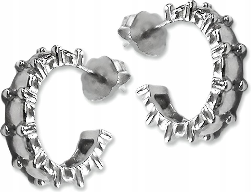 Stříbrné náušnice 925 zdobené kroužky na puzetách moderní puzetový dárek