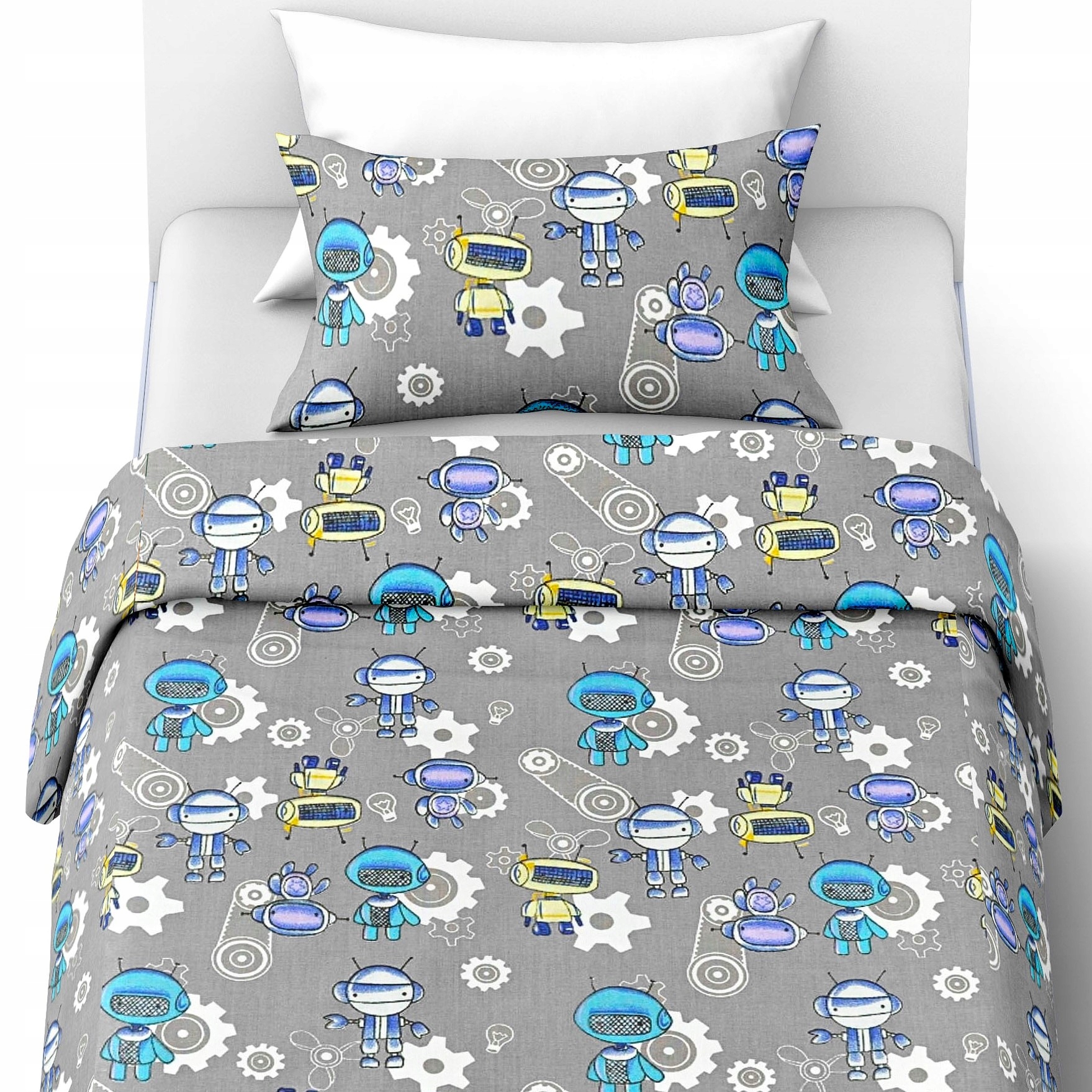 Povlečení 160x200+1x70x80 100% Bavlna antialergické robotický Dárek