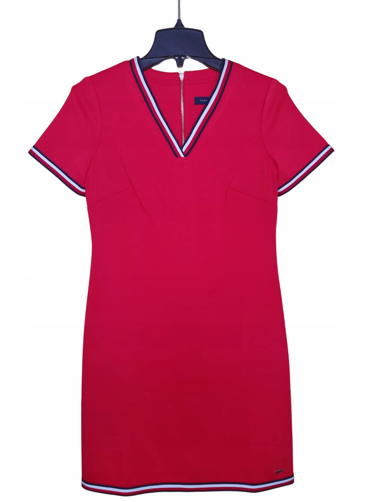 Tommy Hilfiger dámské šaty Stripe Trim červené XL