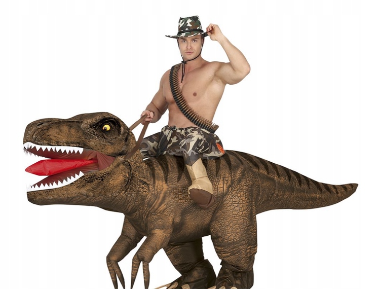 Kostým Nafukovací Kalhoty Dinosaurus Dino Pro Dospělé