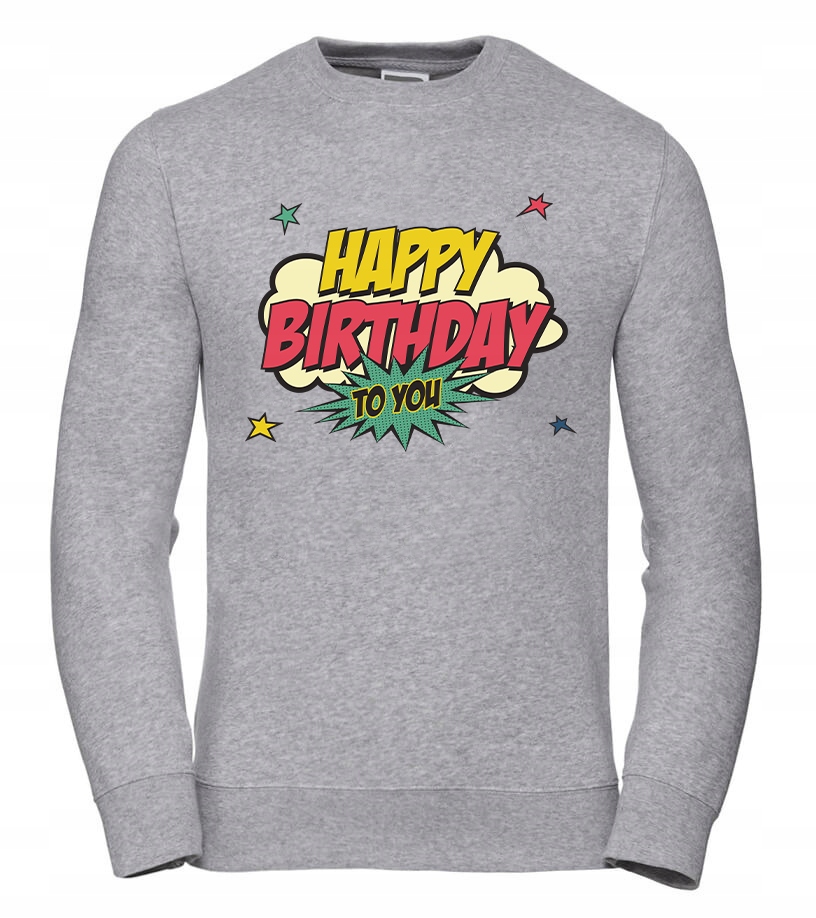 Pánská Mikina Happy Birthday To You XL Šedá Pro něj Chlapa Manžela Chlapa