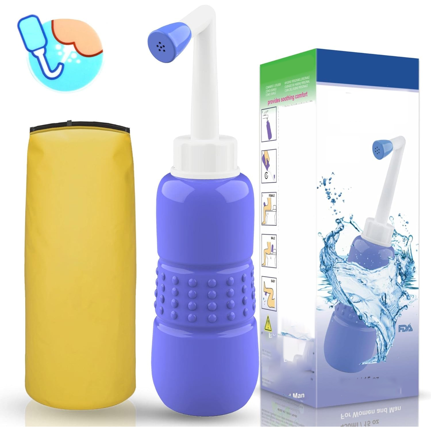 WIELOFUNKCYJNY PRZENOŚNY PODRÓŻNY BIDET DO PODMYWANIA OPRYSKIWACZ 450ML EAN (GTIN) 0883335401021