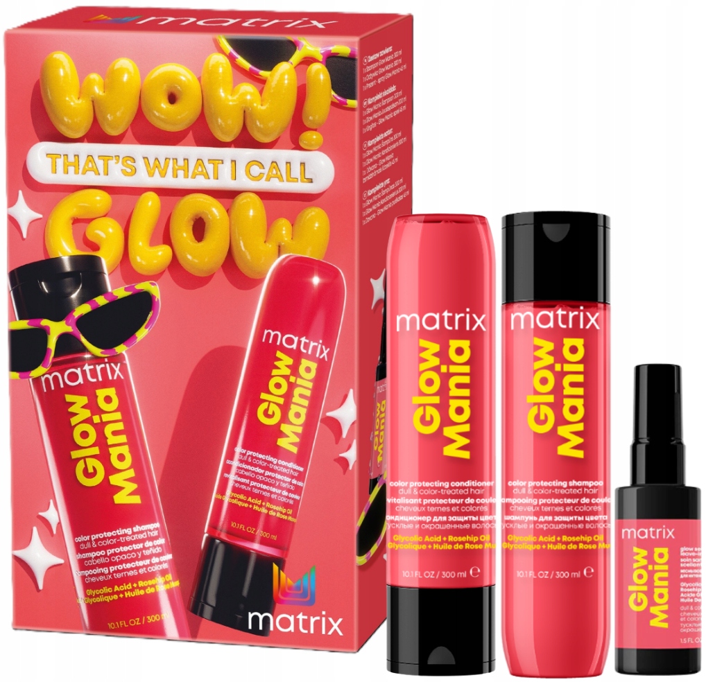 Matrix Zestaw Do Włosów Glow Mania szampon odżywka spray