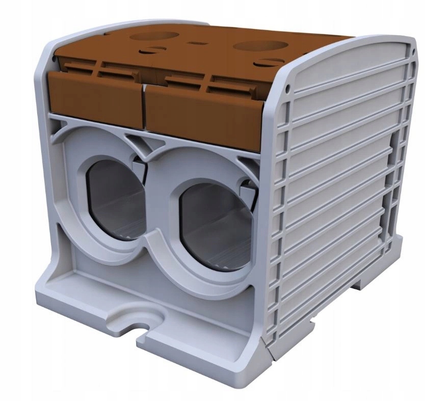 Jednopólová závitová spojka 300 mm2 Bronzová pro lištu Simet