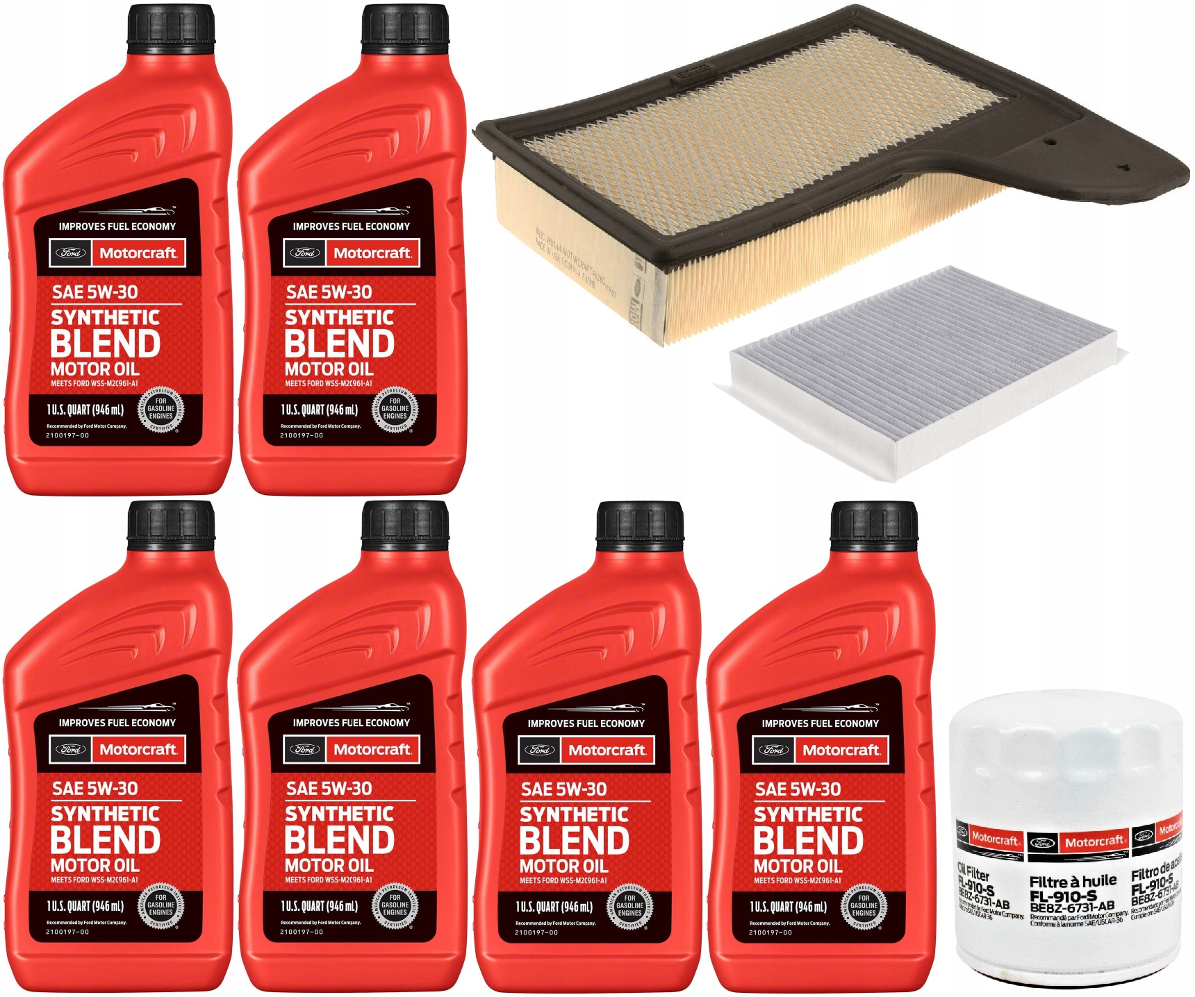 MOTORCRAFT 5W30 5,7L + FILTRY MUSTANG 2,3 15-17