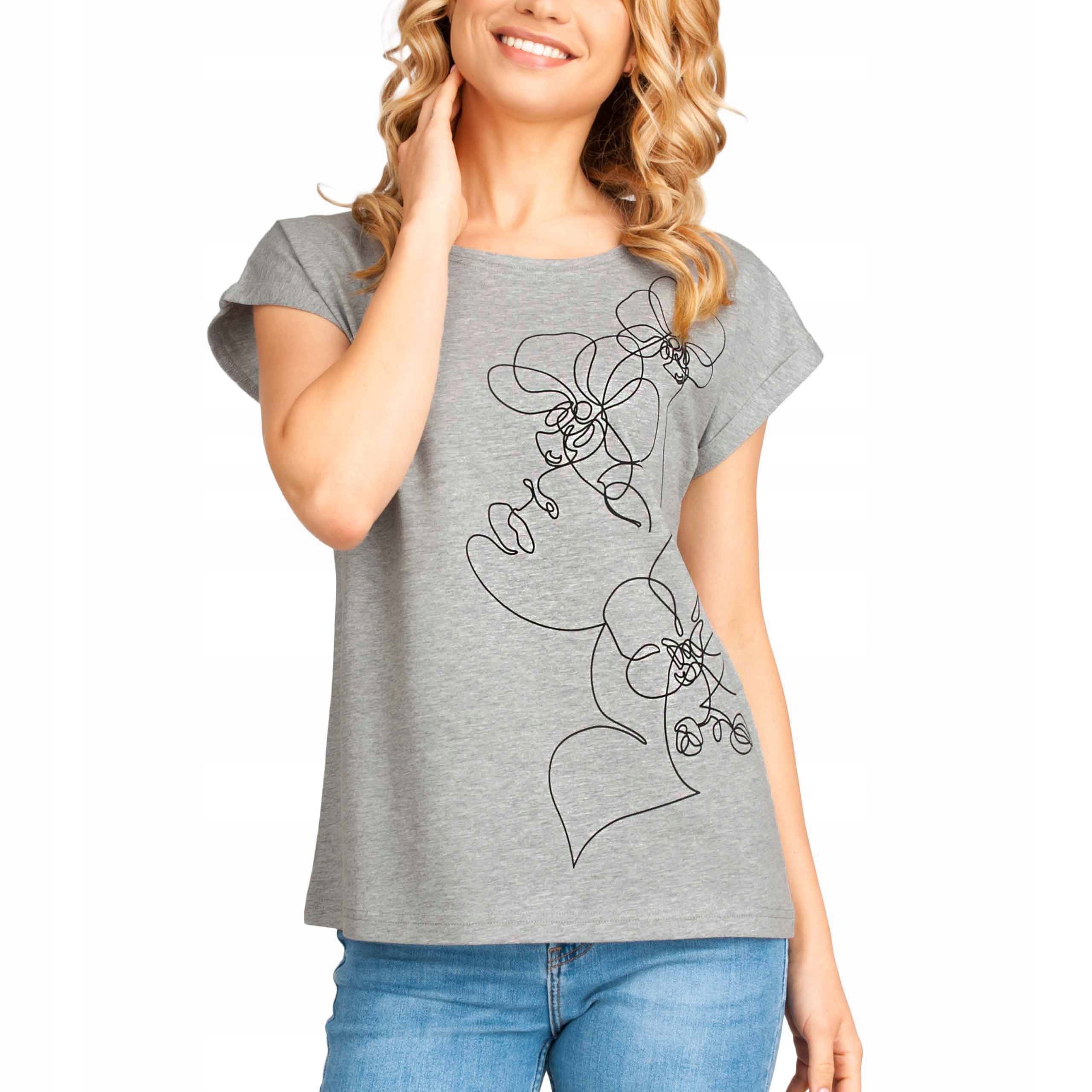 

T-shirt damski Koszulka krótki rękaw Twarz XXL