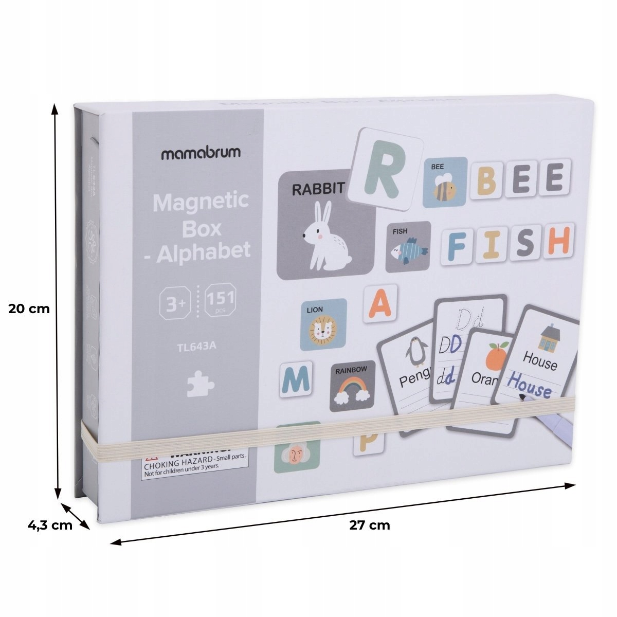 Zabawka Edukacyjna dla Dzieci Magnetyczna Układanka Alfabet Literki Pisanie Materiał karton papier