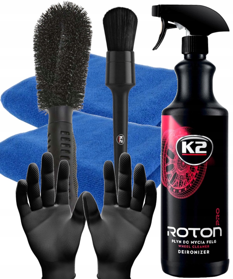 K2 Roton Krwawi Płyn Deironizer Pędzel Szczotka Do Mycia Czyszczenia Felg