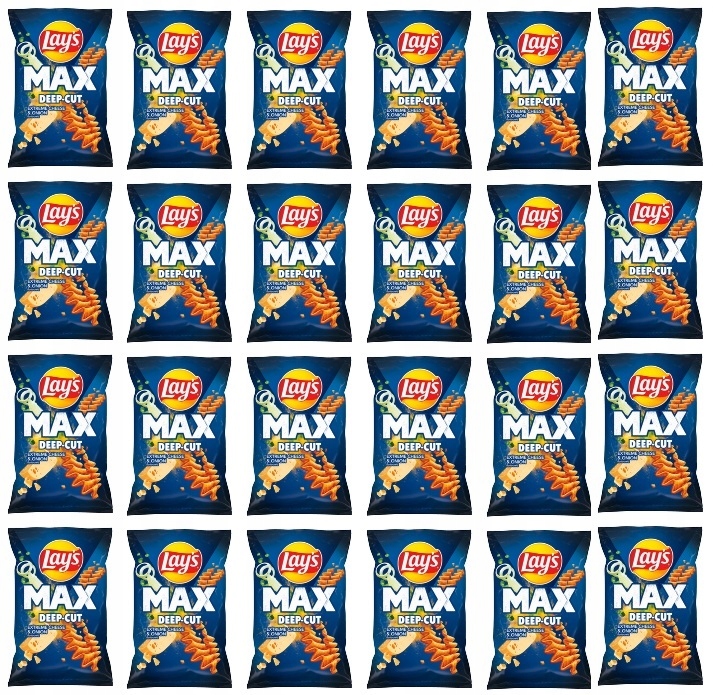 24x 120g Lay's Maxx Deep-Cut Extreme cheese & onion chipsy Karton