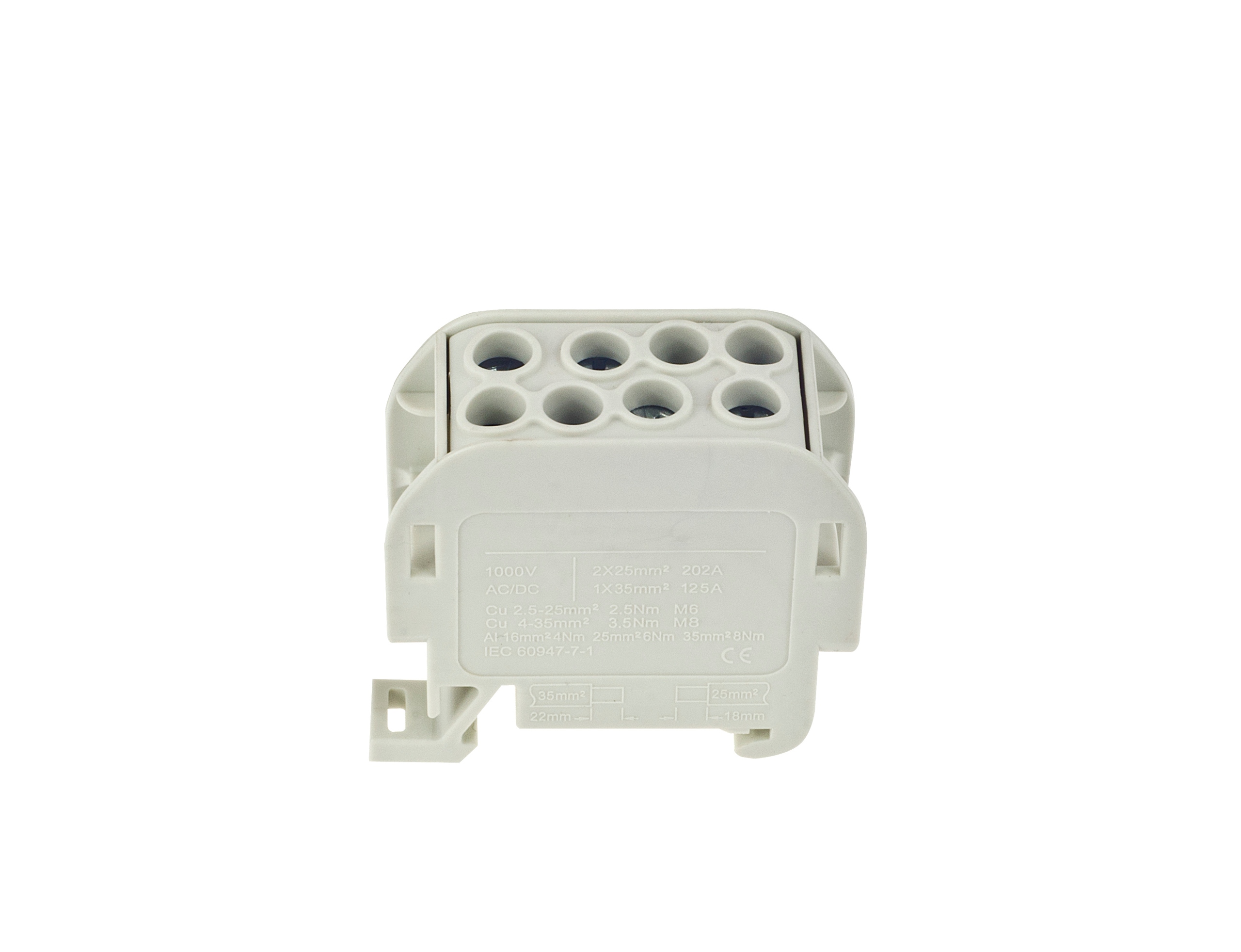 ZŁĄCZKA SZYNOWA JEDNOPOLOWA ZGX 1x35/2x25 MM2 SZARA (Al/Cu) INCOBEX