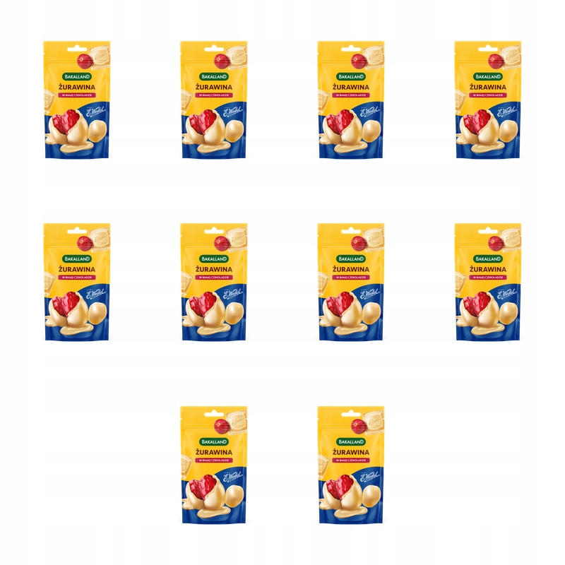 Bakalland Brusinky v bílé čokoládě Wedel 74 g X10