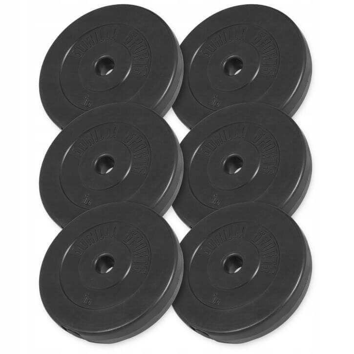 Zestaw 30 Kg obciążeń 6x 5 kg Winylowe 30 mm