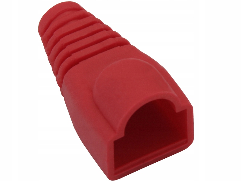 Osłona Gumowa Wtyku RJ45 8P8C Czerwona 20 Szt