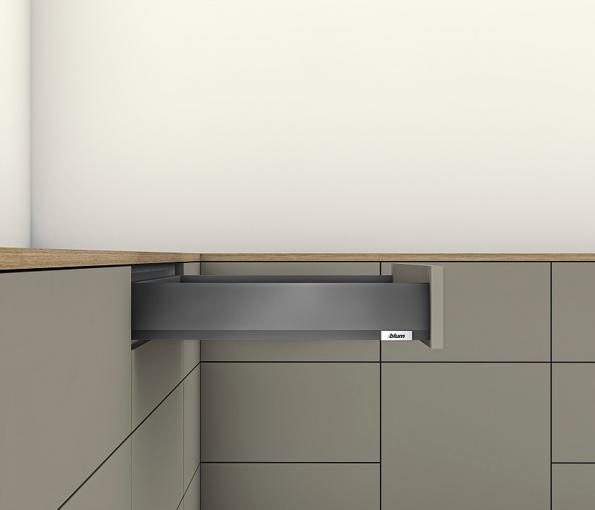 

Szuflada Blum Merivobox Niska M H-91 L500 Antracyt