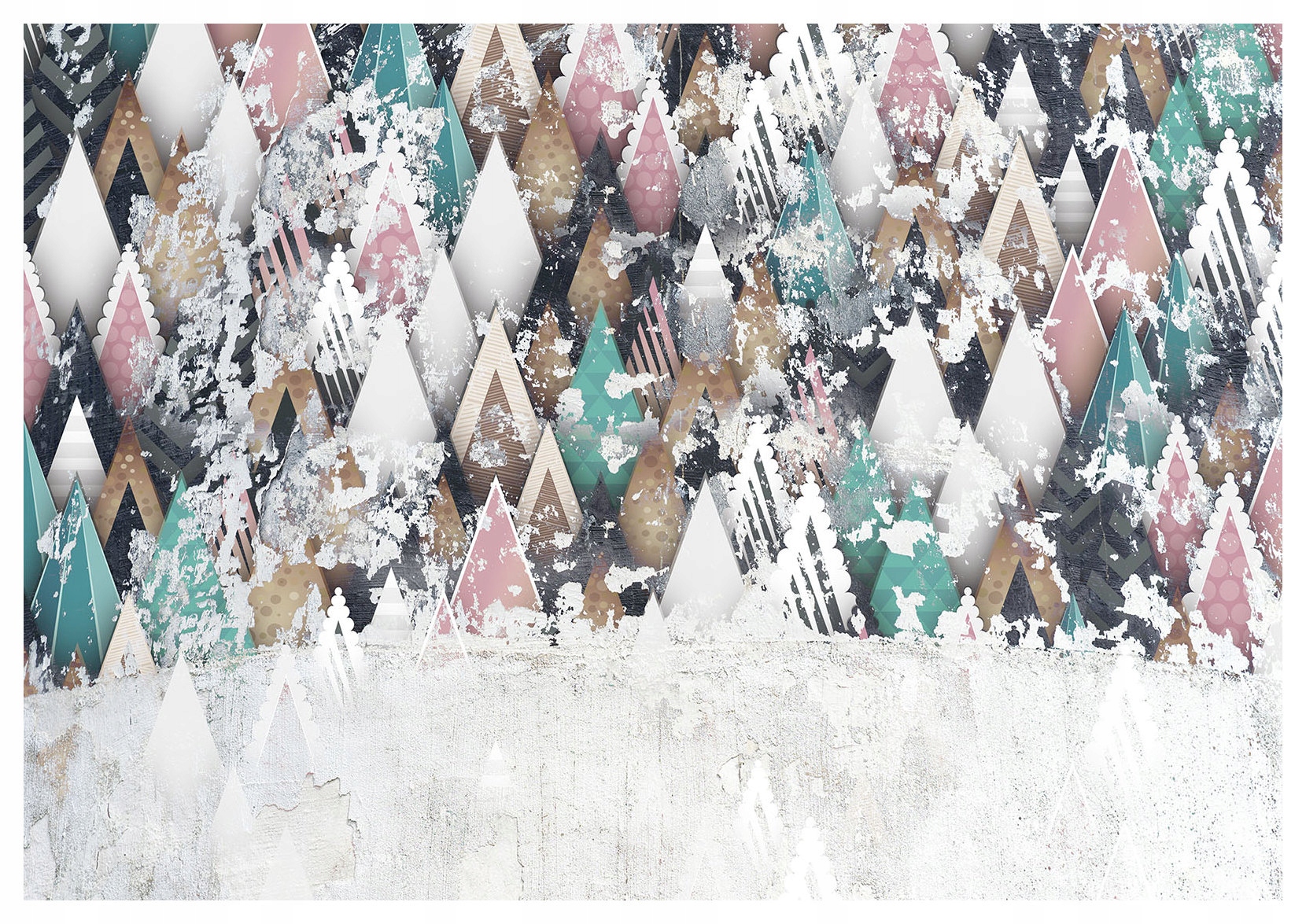 Tapeta Geometrické kosoštvorcové vrstvy 368x254 Abstrakt Minimalizmus Loft lepidlo