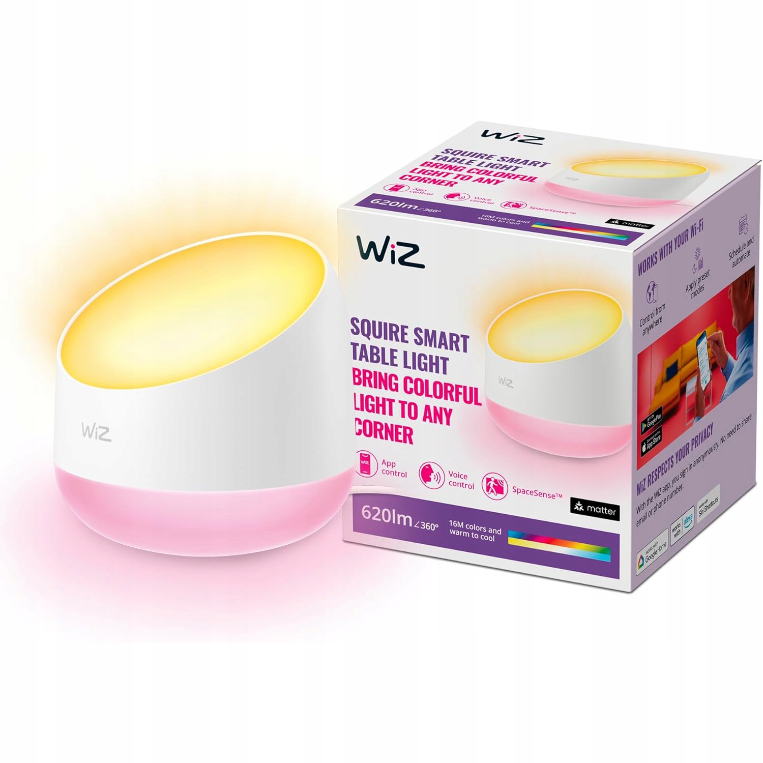 Stolná nočná Led lampa Inteligentná prenosná Cct Rgb Smart WiFi WiZ