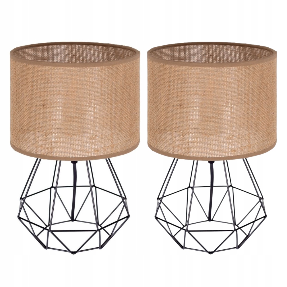 Noční Lampa Juta Jutová 2 Kusy E27