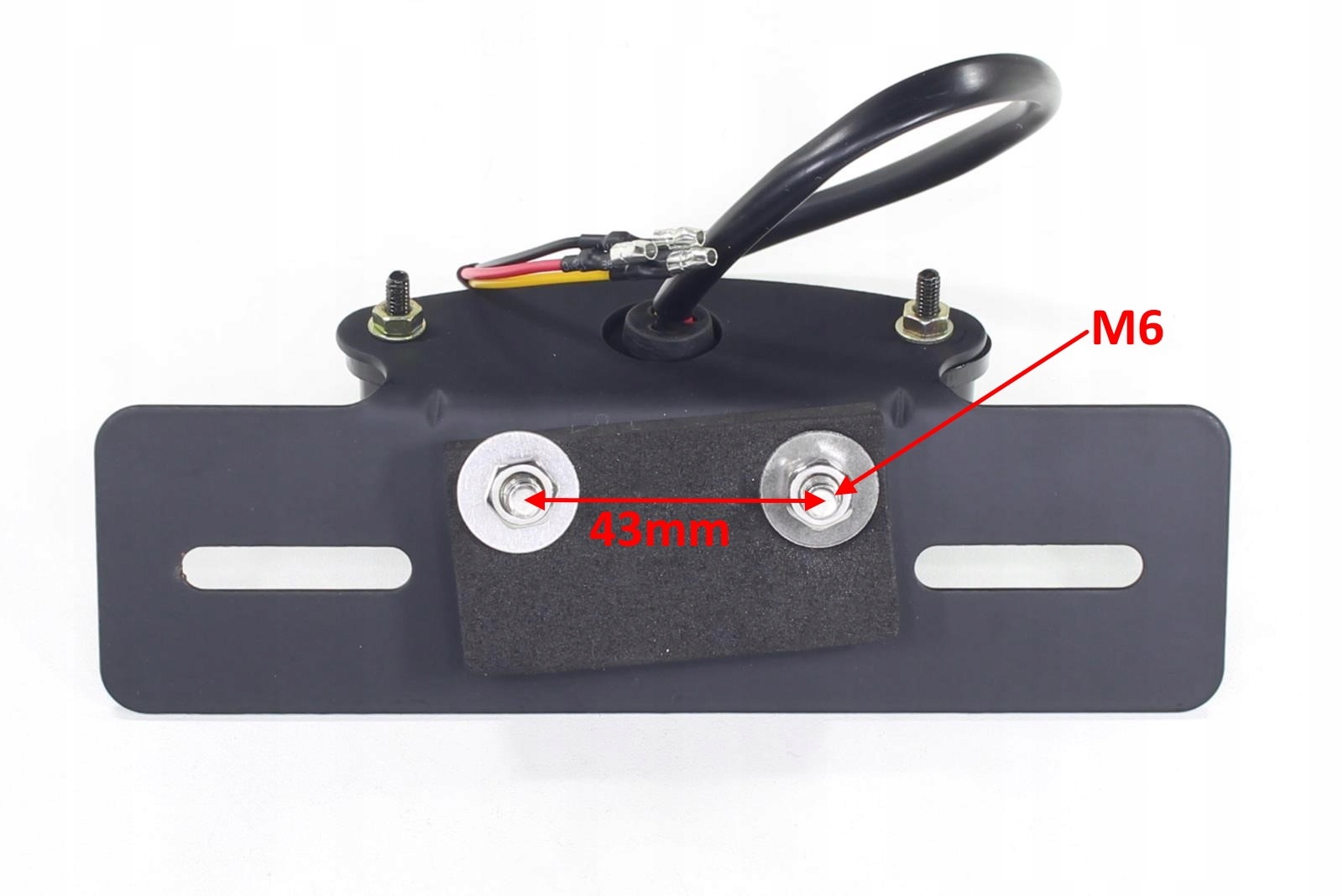 LAMPA TYŁ LED MOTOCYKL Z PODSTAWĄ POD TABLICĘ REJE Producent WZMOTO