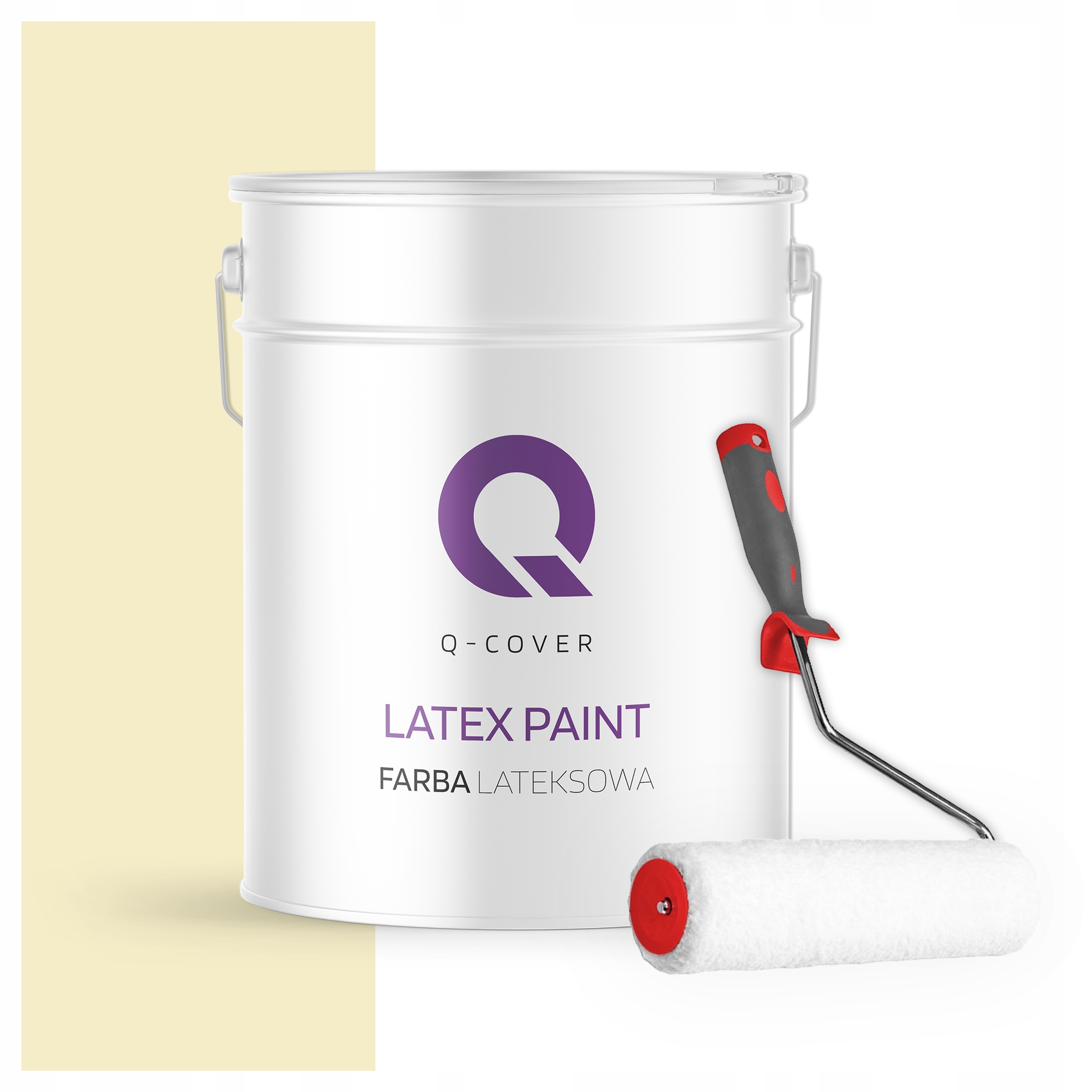 Latexová farba na steny stropov Hlboký mat 10L svetložltá H6883 valček