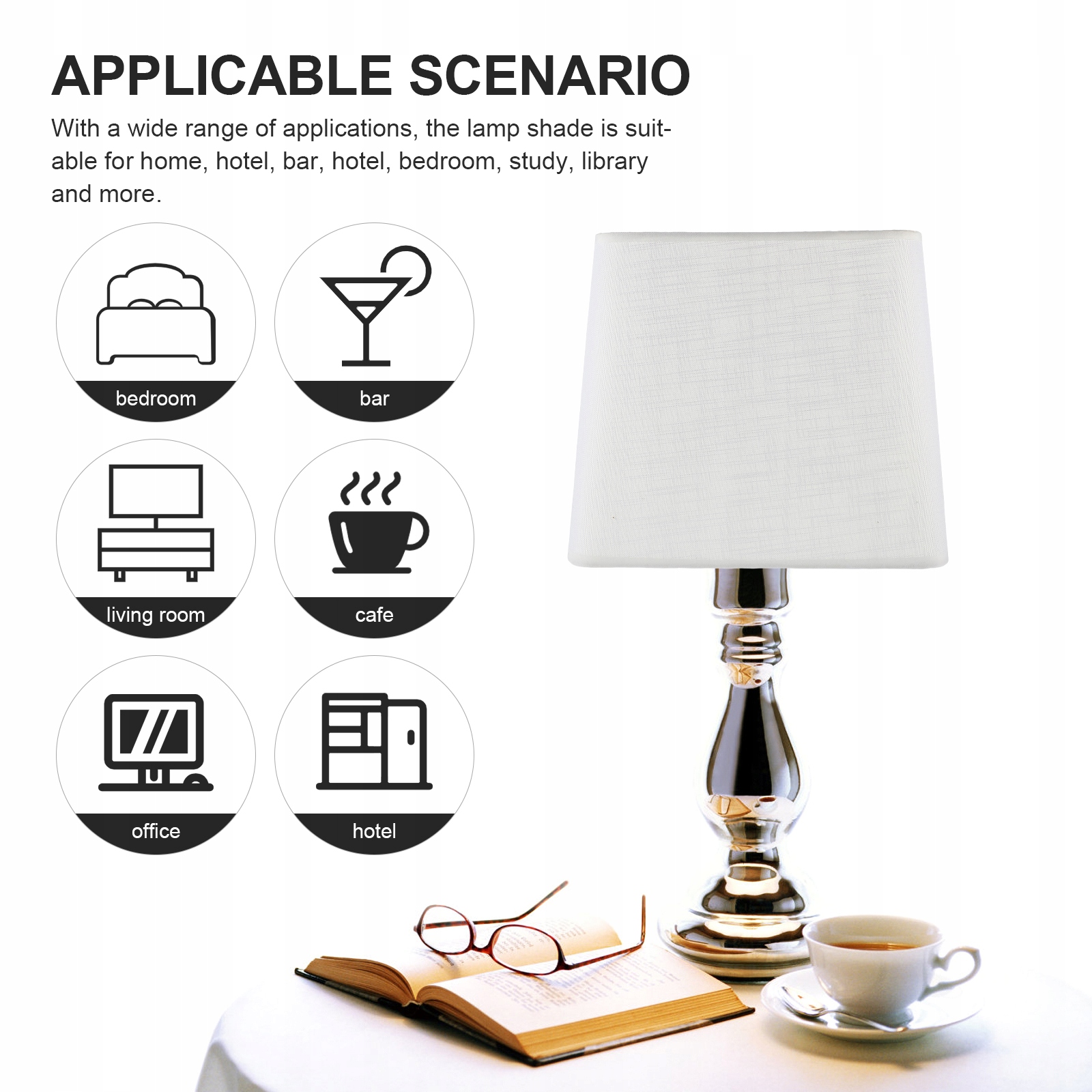 DUŻY KWADRAT Z TKANINY KWADRATOWY KWADRAT LAMPY STOŁOWEJ EAN (GTIN) 4048639664947