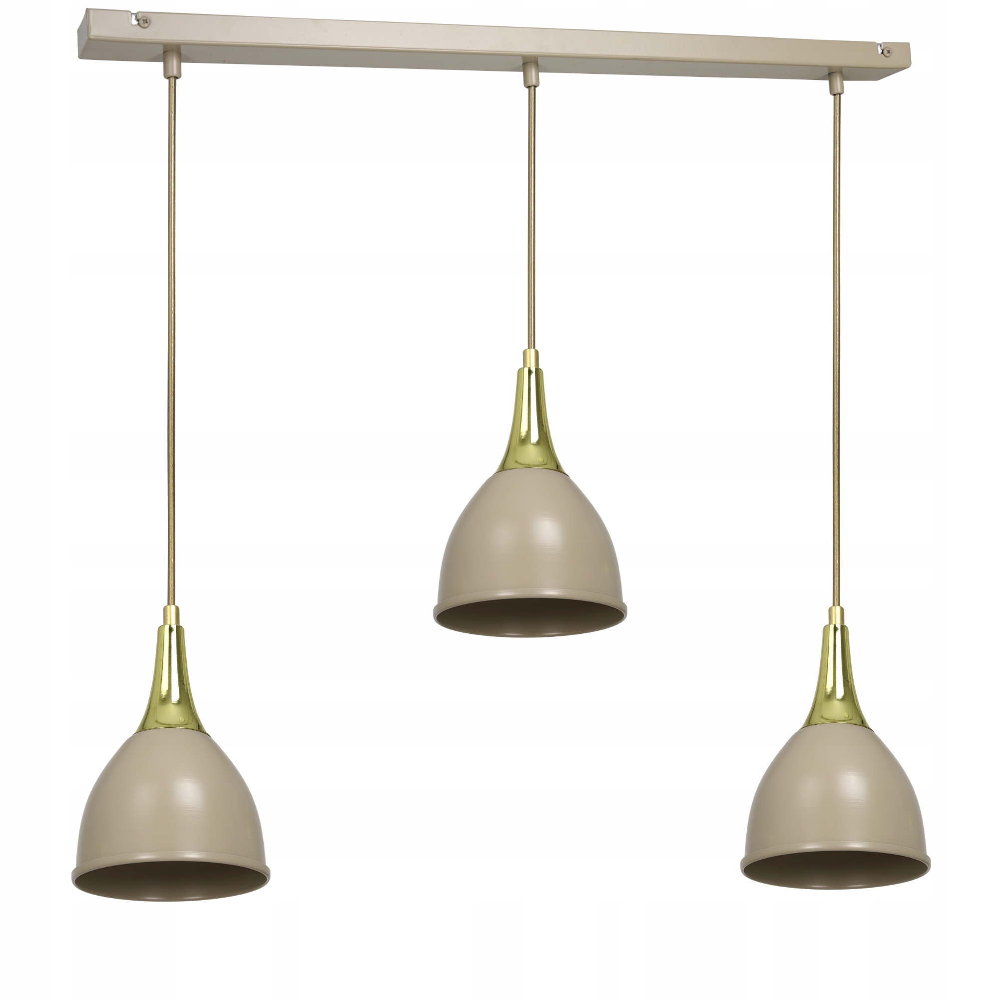 Závesná Stropná Lampa Metal 3-PKT E27 Loft Kašmír Zlatý Nad Stôl Poľsko