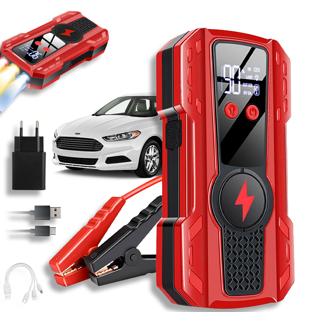 Multifunkční Startér Do Auta Powerbank 99900 Mah Digitální Obrazovka