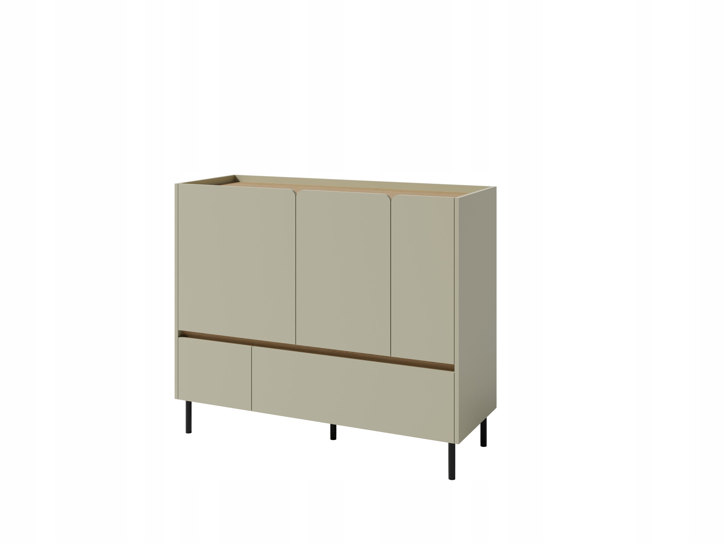 Komoda Muro 120 cm do obývacího pokoje, ložnice, odstíny zelené