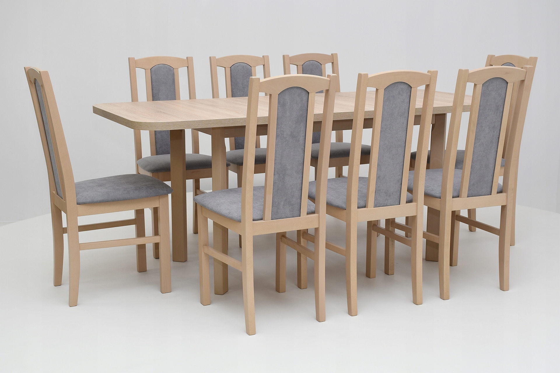 stół + 8 krzeseł, bukowe krzesła, stoły do aneksu Szerokość stołu 80 cm