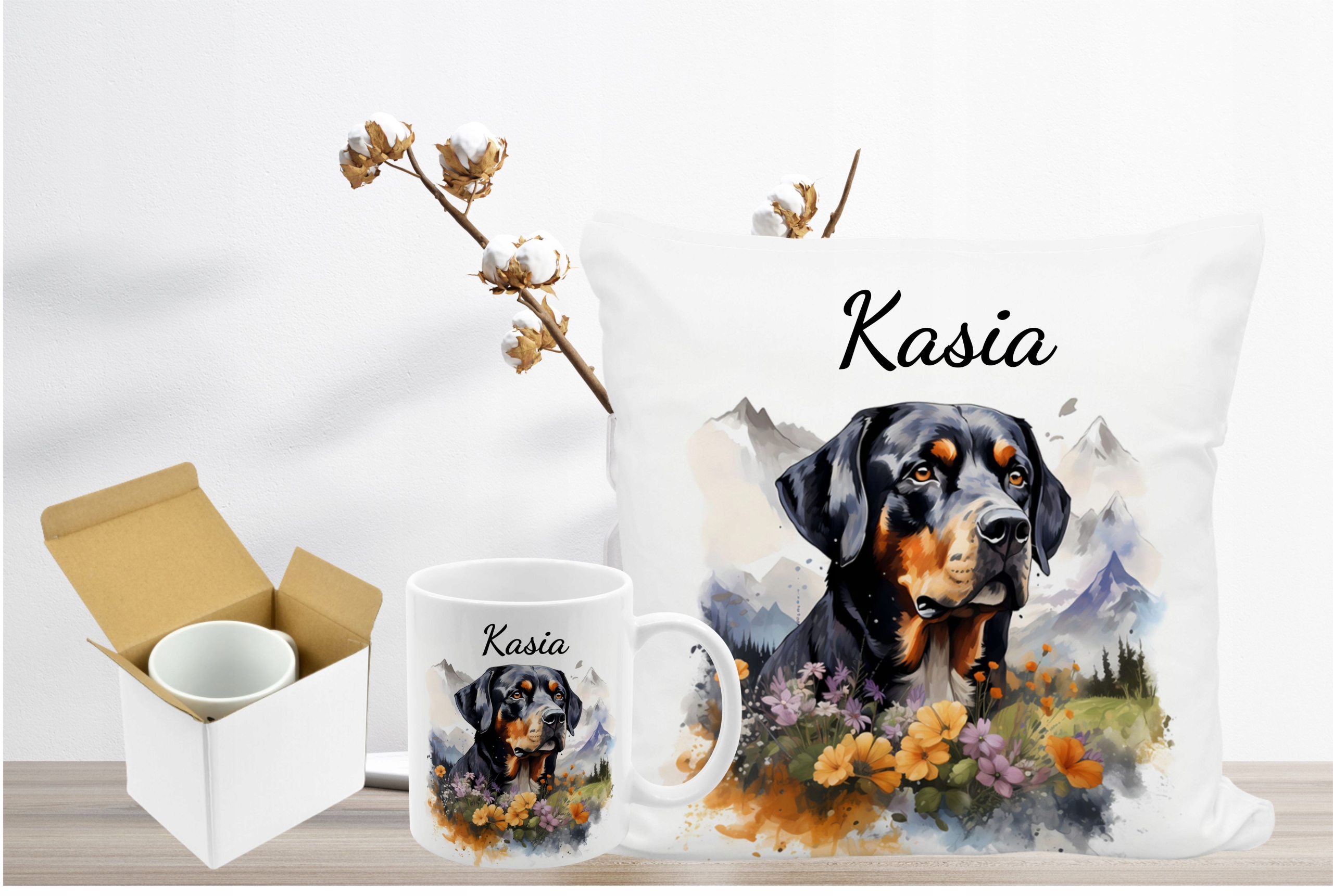 KUBEK PODUSZKA ZESTAW SZWAJCARSKI PIES PASTERSKI GREATER SWISS MOUNTAIN Marka inna