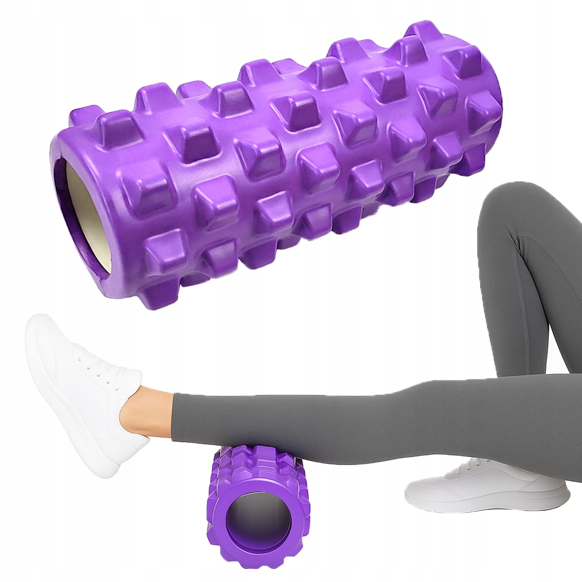 Roller Do Masażu Wałek do ćwiczeń Masażer z Wypustkami 45cmx14cm